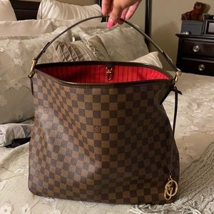 Authentic Louis Vuitton Damier Ebene Delightful MM
